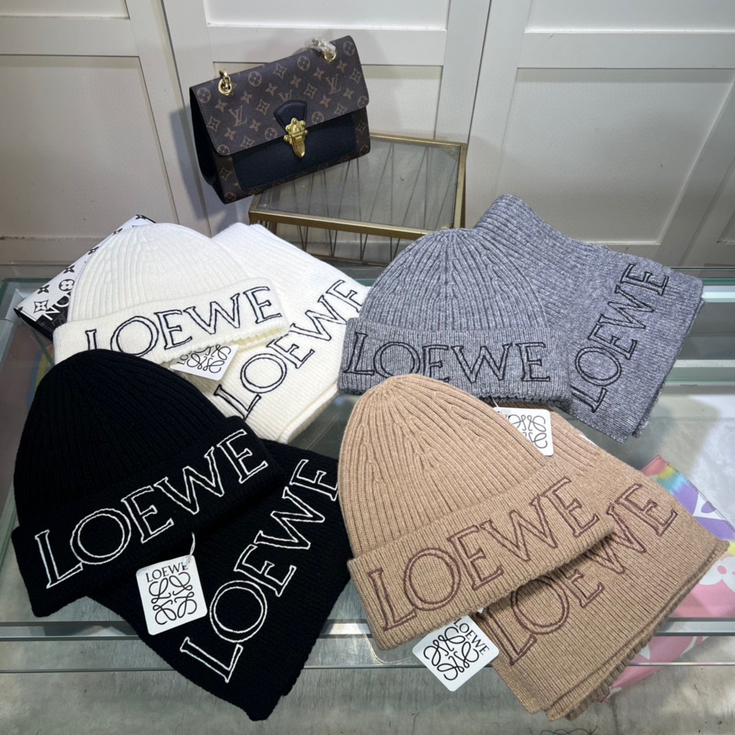 Loewe Scarf Hat 2PCS 1020